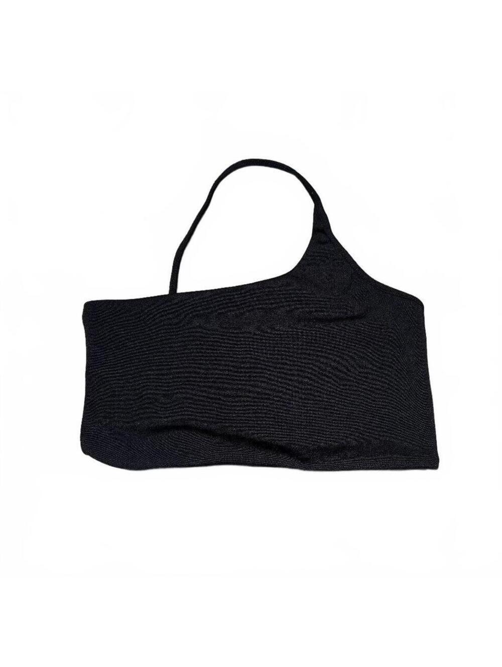 Zara Women's Sleeveless Off Shoulder Top (M) Black Y2K Whimsygoth